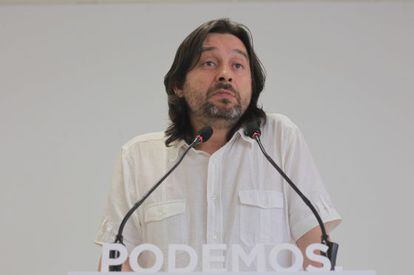 Rafael Mayoral en la sede de Podemos - foto, Gorka Lejarcegi