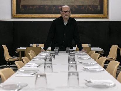Juan Ignacio Gullón en el comedor social de la Hermandad del Refugio.
