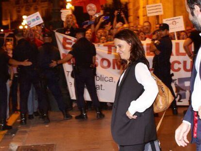 Rosa Vidal, a la salida del juicio del TSj de Valencia. 