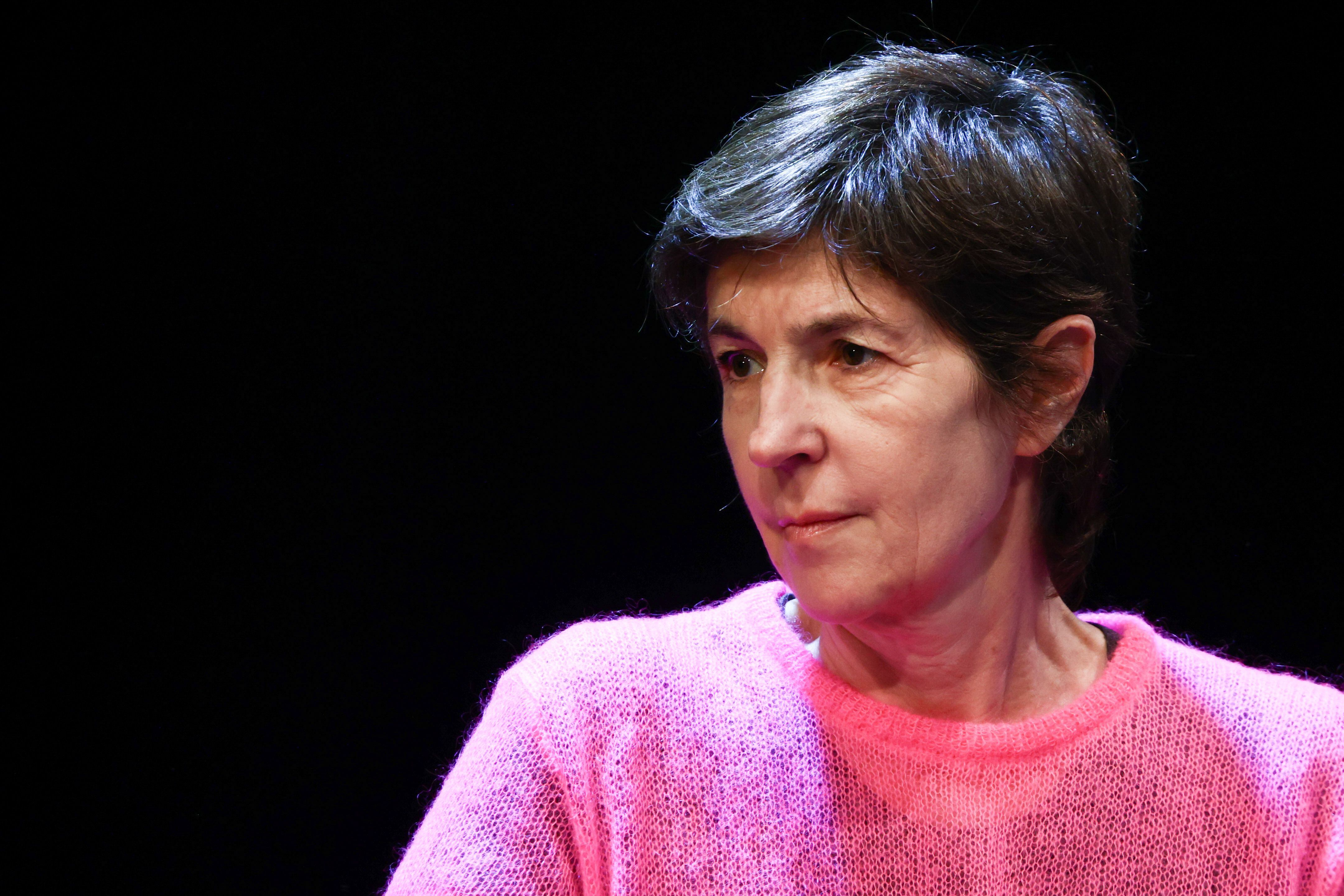 Christine Angot, en un encuentro literario en Cracovia (Polonia), en octubre de 2023.