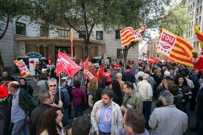 La manifestaci&oacute;n en Barcelona.