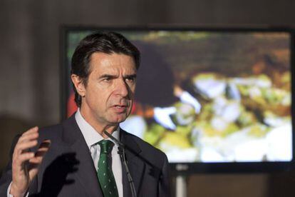 El ministro de Industria, José Manuel Soria, en un acto de este fin de semana en Canarias.
