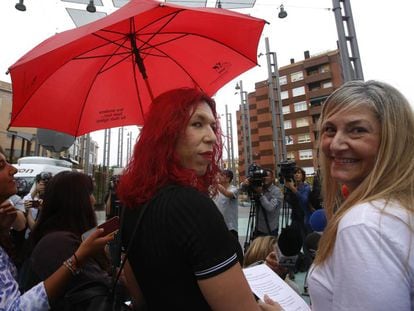 Integrantes del sindicato de prostitutas en septiembre de 2019.