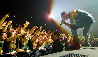 Chester Bennington, de la banda Linkin Park en 2014. 