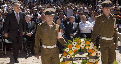 Benjamín Netanyahu, en los actos del Día del Holocausto en Jerusalén.
