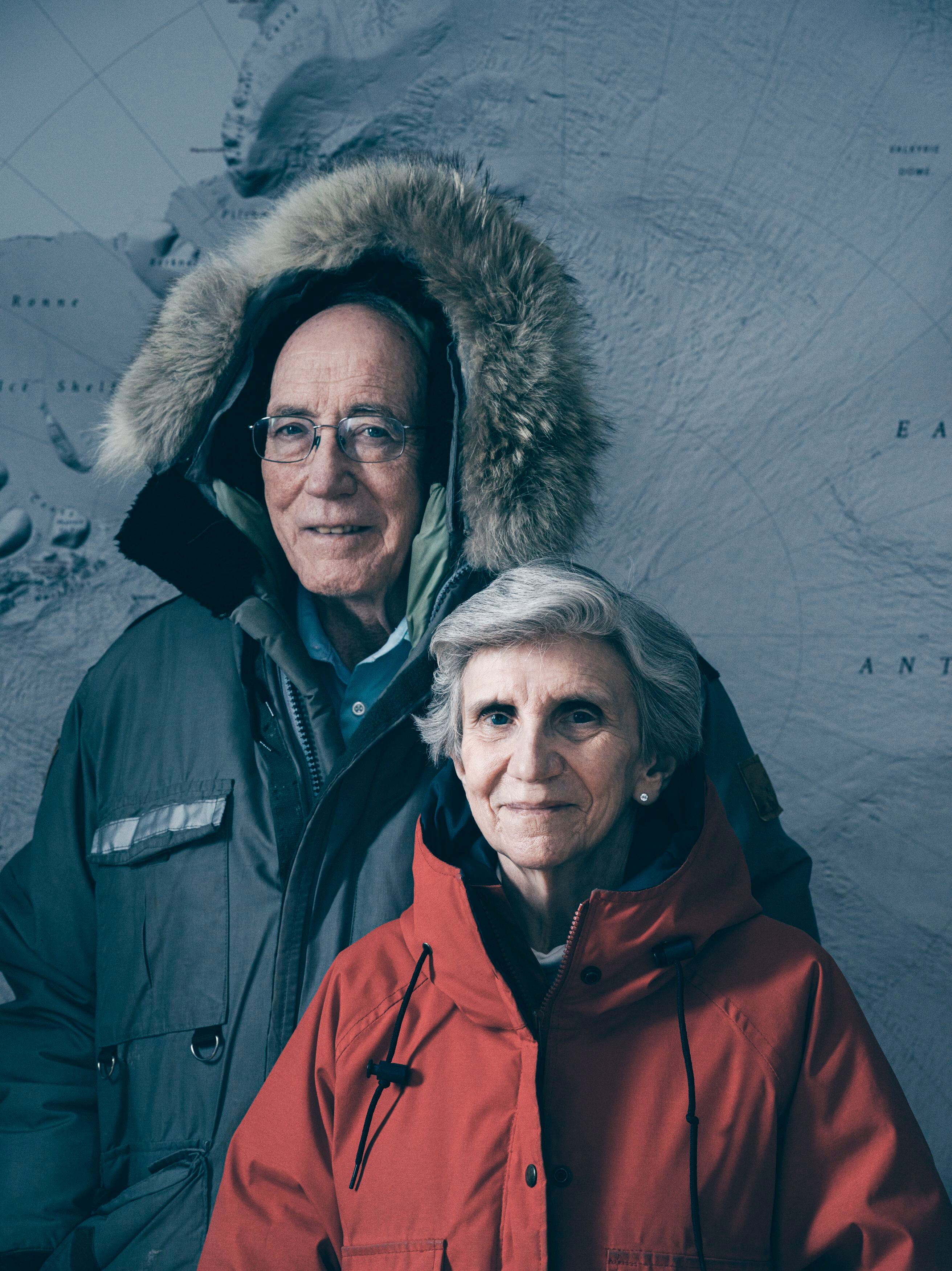 Lonnie Thompson y Ellen Mosley-Thompson, retratados en el Polar and Climate Research Institute, en la Universidad del Estado de Ohio, en Columbus.