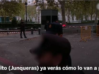 Tres policías comentan sobre Junqueras en la Audiencia Nacional.