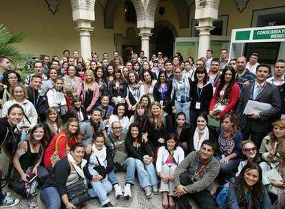 Asistentes al segundo  Encuentro de Jóvenes Andaluces en el Mundo, celebrado en Córdoba.