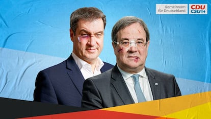 Imagen de la portada del 17 de abril del semanario Der Spiegel, que habla de la pelea "fratricida" entre Markus Söder y Armin Laschet.