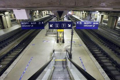 Estación de tren de Montparnasse de París, esta mañana.