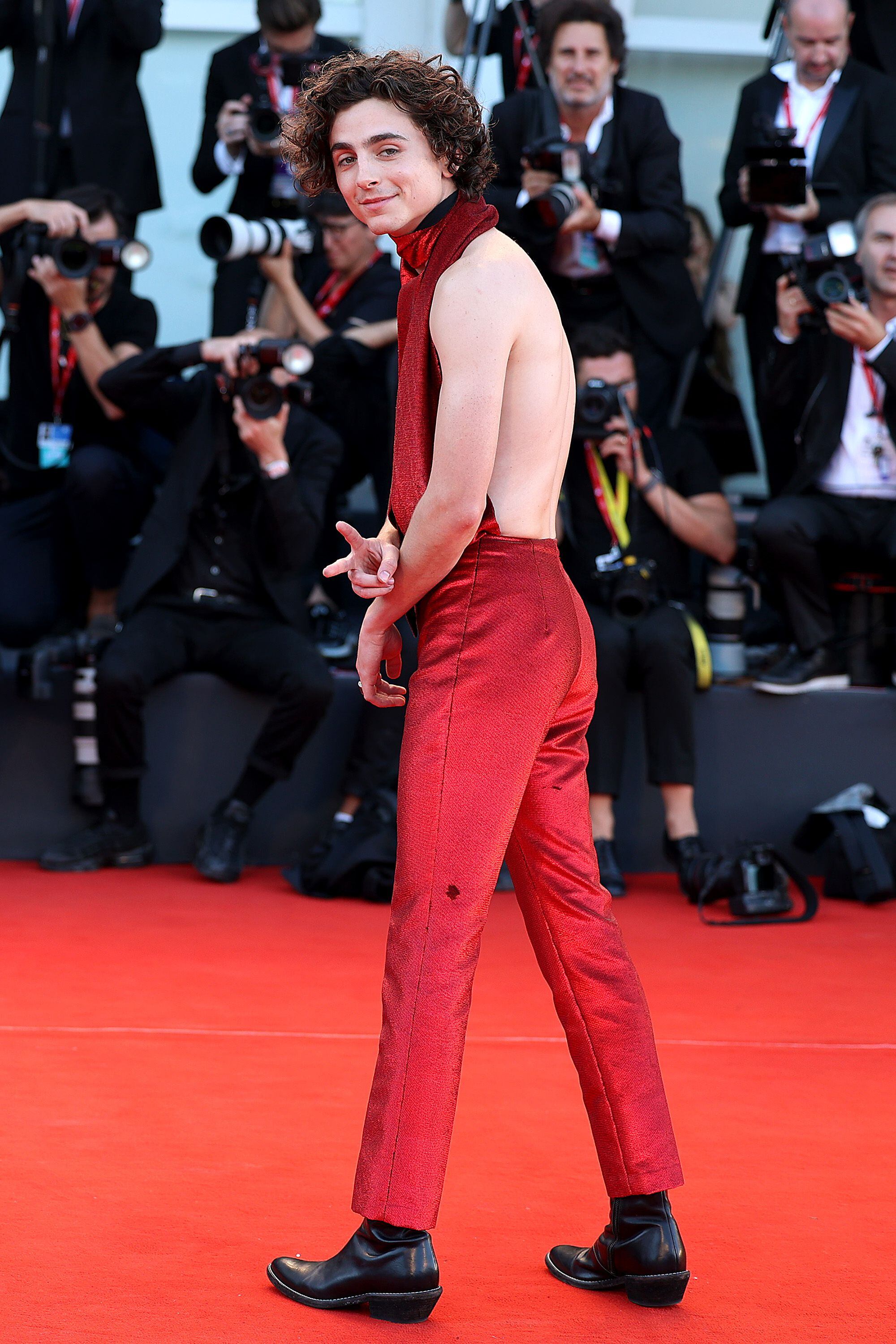 Una nueva masculinidad: Timothée Chalamet en el estreno de 'Hasta los huesos' en Venecia en 2022.