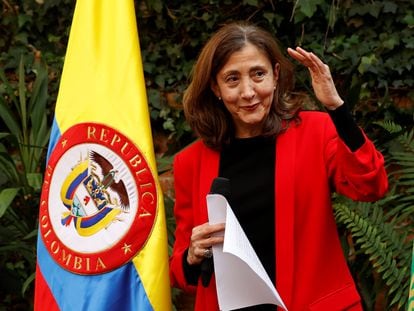 La candidata Ingrid Betancourt, el pasado jueves durante el anuncio de su ultimátum a la Coalición Centro Esperanza.