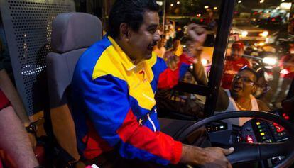 Maduro en un acto de campaña en Puerto Ordaz este sábado.
