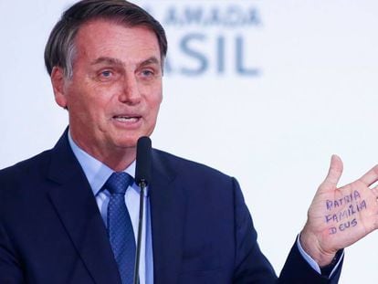 El presidente de Brasil, Jair Bolsonaro, durante un acto en Brasilia.