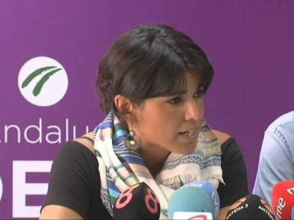 Teresa Rodríguez denuncia los posibles acuerdos entre PSOE y PP.