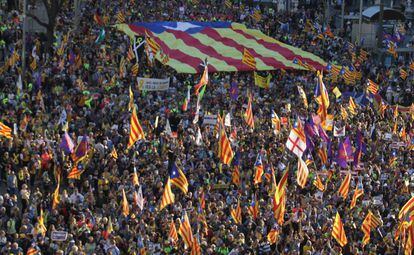 Manifestación independentista en Madrid.