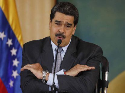 Nicolás Maduro, en una conferencia de prensa en Caracas. 