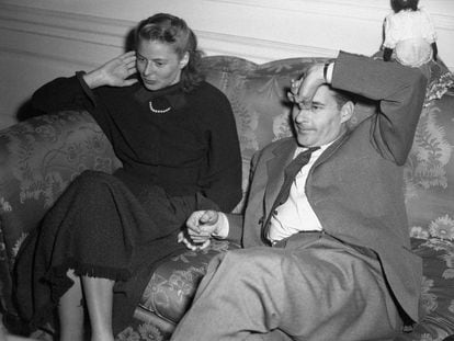 Ingrid Bergman y Roberto Rossellini, en 1949.