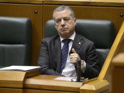 El lehendakari &Iacute;&ntilde;igo Urkullu la semana pasada en el pleno del parlamento vasco.