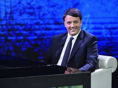 El ex primer ministro italiano Matteo  Renzi, en un  programa de televisión el pasado diciembre. 