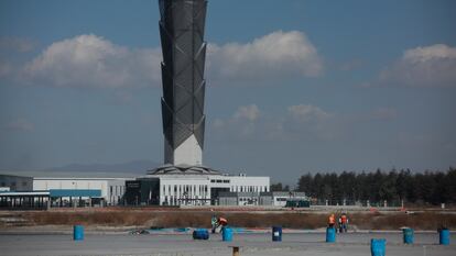 La torre de control del nuevo aeropuerto Felipe Ángeles, el pasado 31 de enero.