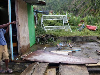 Destrozos dejados por el huracán María en Dominica en 2017.