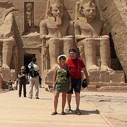 Turistas en el templo de Abu Simbel, en el sur de Egipto.