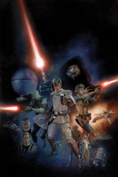 Una de las portadas del cómic basado en el primer guion de George Lucas.