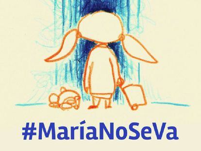 Imagen difundida en redes sociales con el Hashtag #MariaNoSeVa.