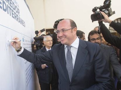 El presidente de Murcia, Pedro Antonio Sánchez, el pasado viernes.