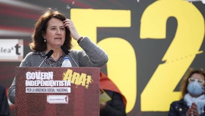 Elisenda Paluzie en un acto de la Asamblea Nacional Catalana.
