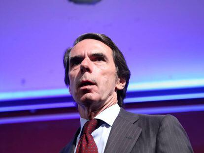El expresidente del Gobierno, José María Aznar, el pasado junio en Madrid