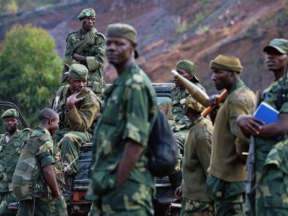 Soldados de Congo cerca de Kibati en septiembre. 