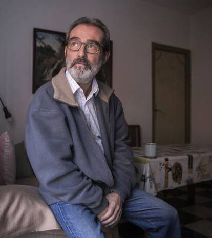 Enrique García, en su domicilio de Madrid.