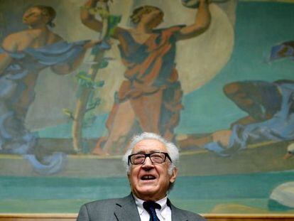 El enviado especial para Siria, Lakhdar Brahimi, en Ginebra.