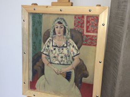 Imagen tomada hace un a&ntilde;o de &#039;Mujer sentada sobre una butaca&#039;, de Matisse, recuperada por los Rosenberg.