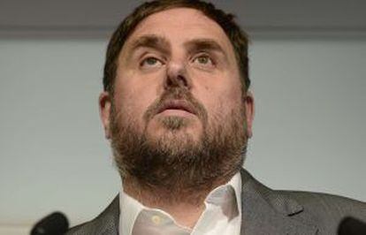 El líder de ERC, Oriol Junqueras, el pasado 14 de octubre.