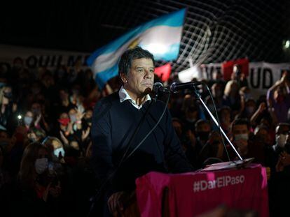 El candidato Facundo Manes en un mitin de su campaña política.