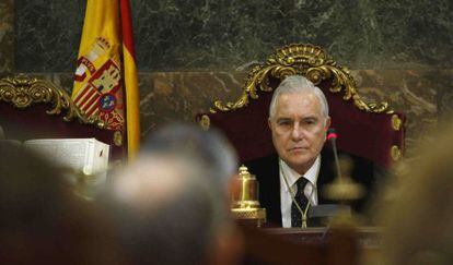 Carlos Dívar, presidente del Consejo General del Poder Judicial.