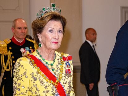 La reina Sonia de Noruega, en una cena de gala en el palacio de Christiansborg, en Copenhague (Dinamarca), el pasado 11 de septiembre.