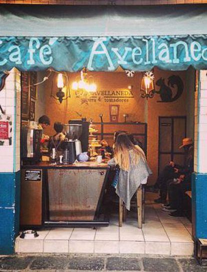El pequeño café Avellaneda, en el barrio de Coayacán, en México DF.
