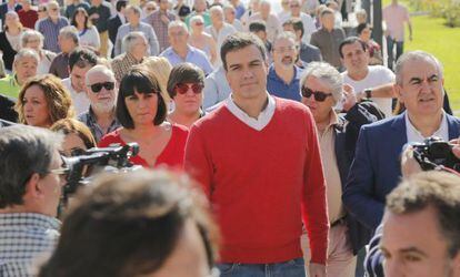 Pedro Sánchez en Cartagena (Murcia) este jueves.