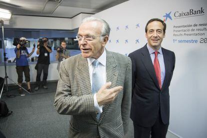 El president de CaixaBank, Isidre Fainé, i el conseller delegat, Gonzalo Gortázar.