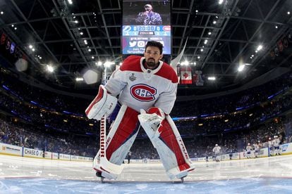 Carey Price, en la final de hockey hielo entre los Canadienses y Tampa Bay el pasado 28 de junio.