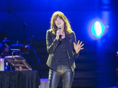 Carla Bruni durant el concert de divendres al Palau.