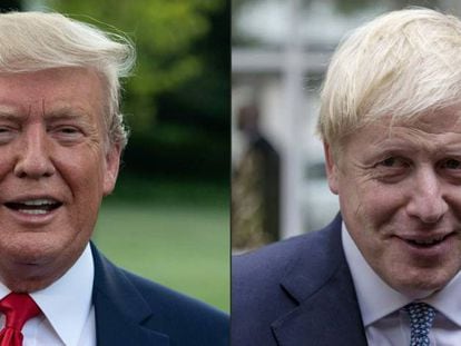 Donald Trump (izquierda ) y Boris Johnson.