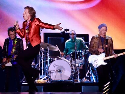 Los Rolling Stones, durante el concierto.
