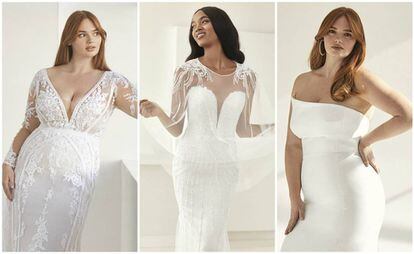 Algunos de los diseños de la nueva colección Ashley Graham x Pronovias.