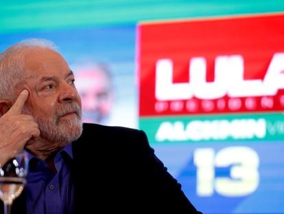 El exmandatario Luiz Inácio Lula da Silva, en un acto de campaña esta semana.