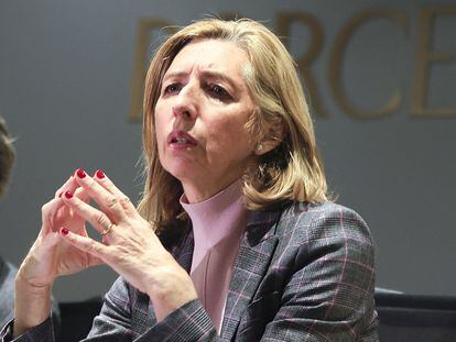 María José Soriano Manzanet, consejera delegada de Porcelanosa, durante una rueda de prensa.